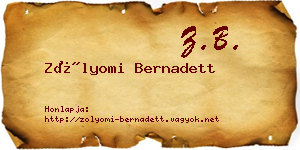 Zólyomi Bernadett névjegykártya